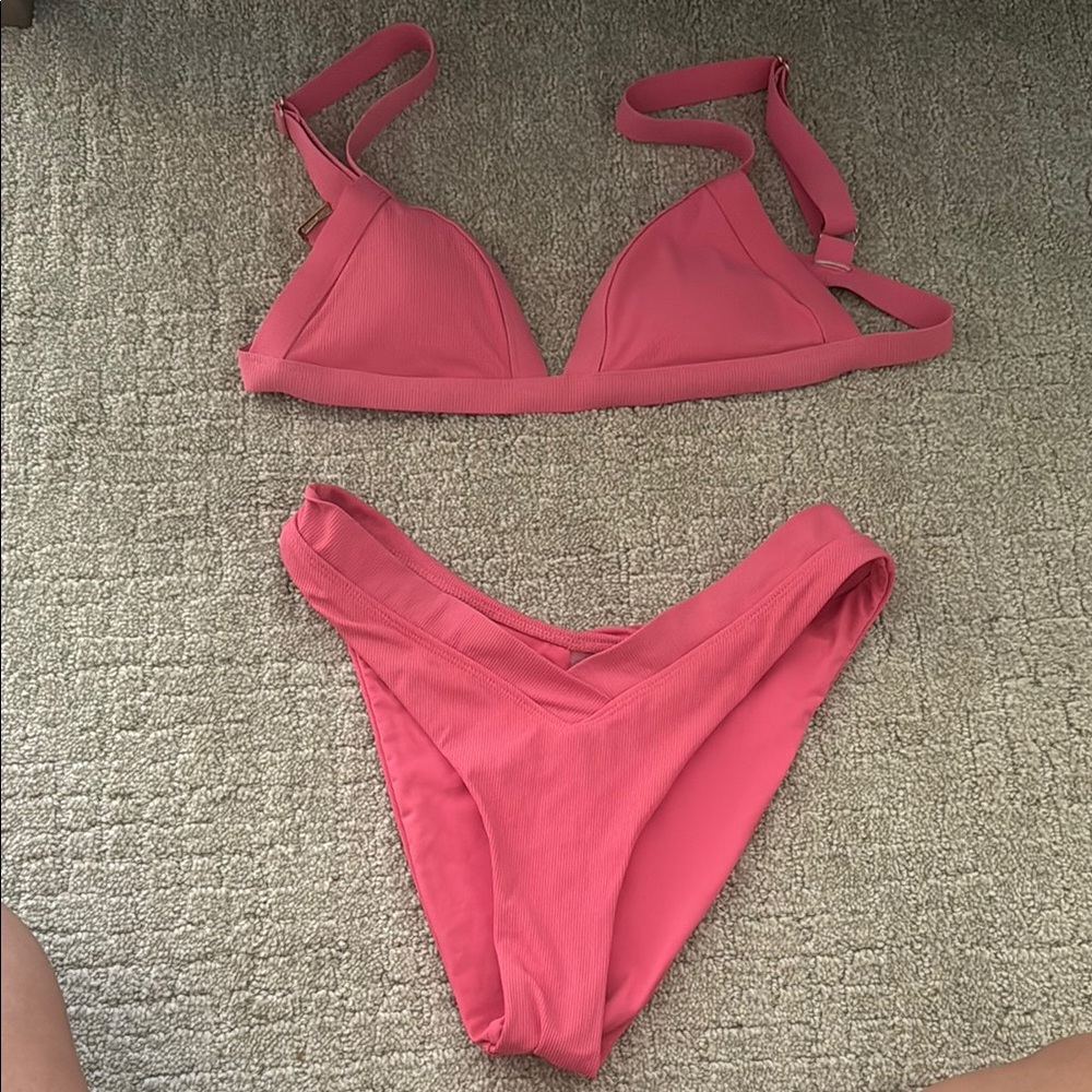 Kittenish Vibrant Pink Bikini Set